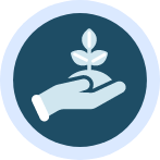 icon of hand holding a plant