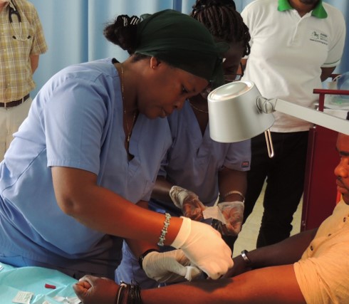 Image of a woman witha  patient